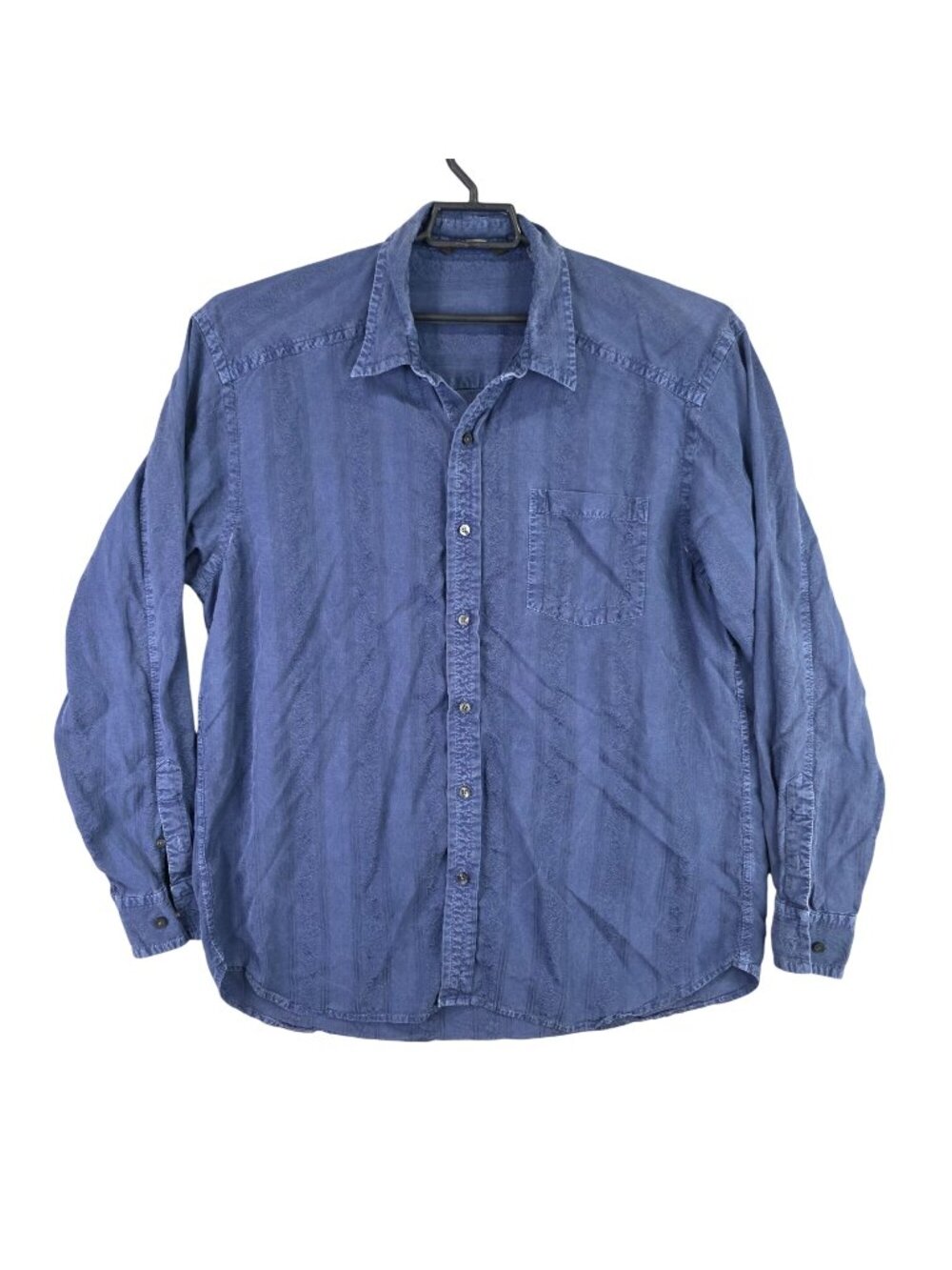 Mens Tommy Bahama Blue Floral Jacquard Button Up Shirt Long Sleeve Size XL
